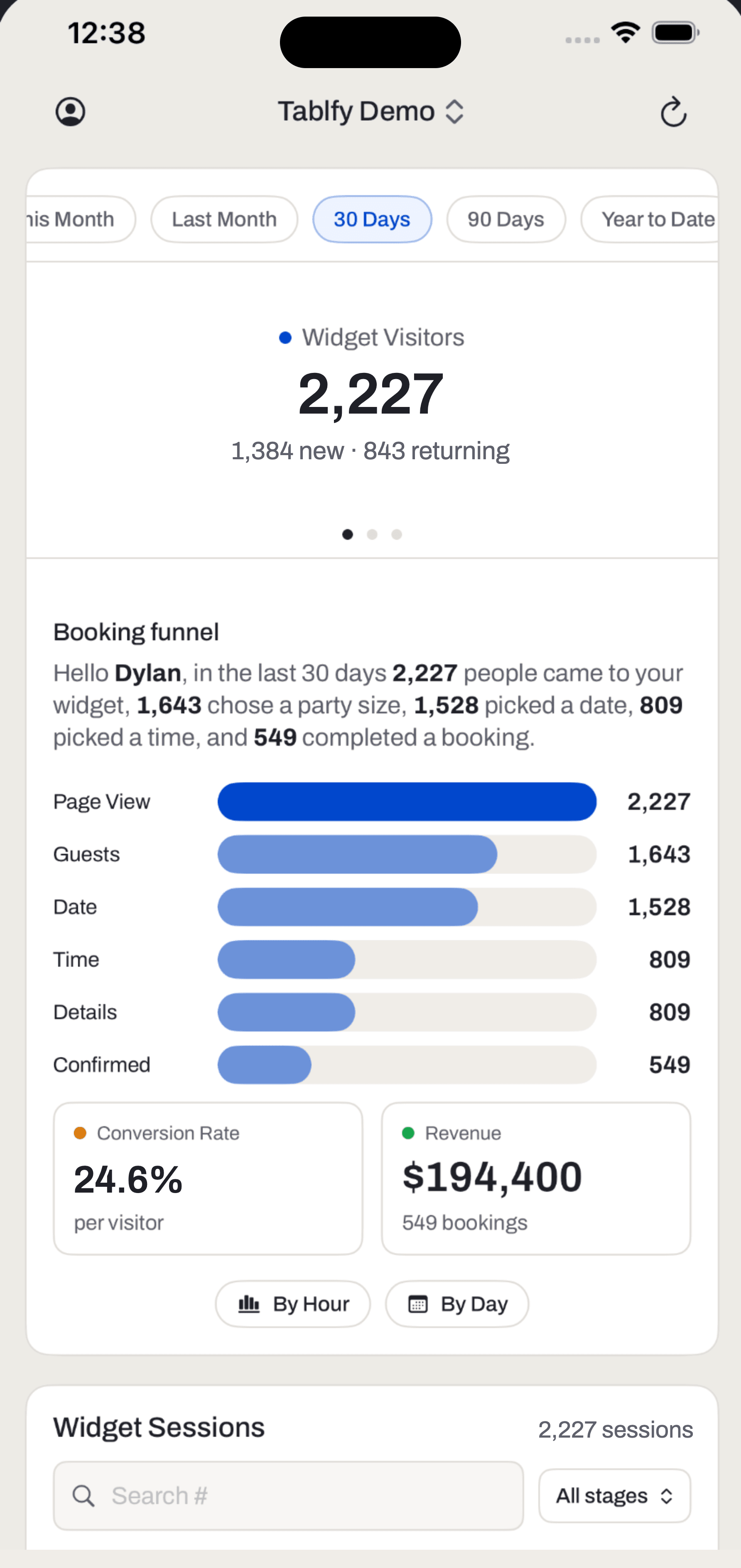 How clicks turn into booked tables — the Tablfy iOS app